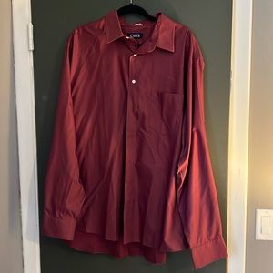 Burgundy Dress Shirt - Male.